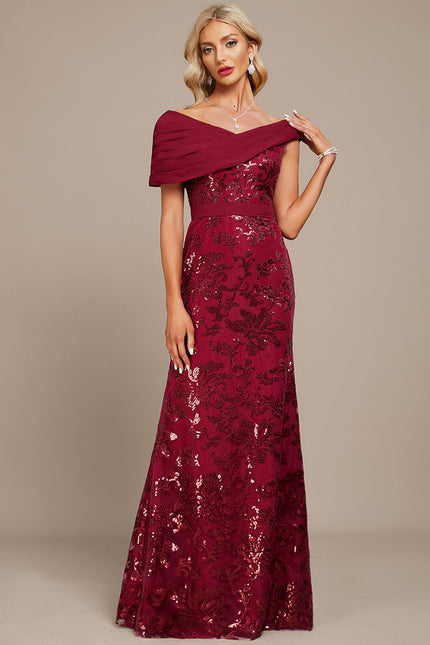 Robe Fourreau Bordeaux Glamour - gallery 3
