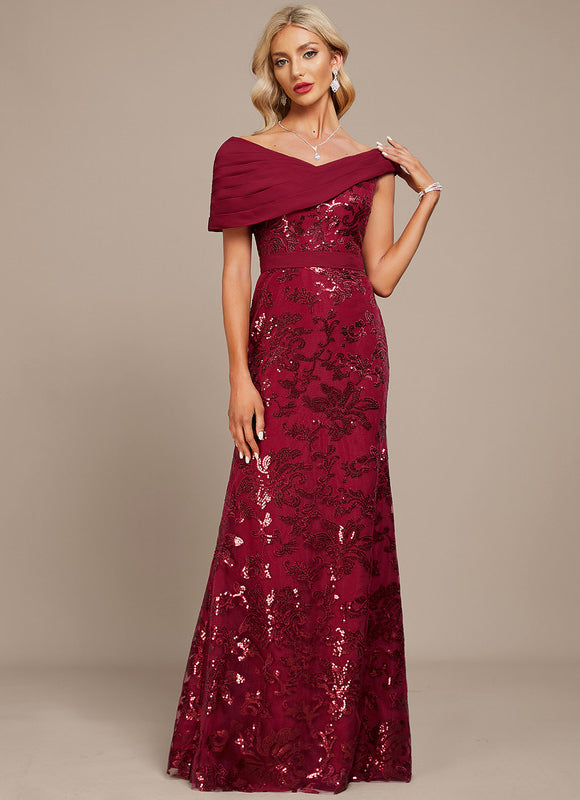 Robe Fourreau Bordeaux Glamour - gallery 3