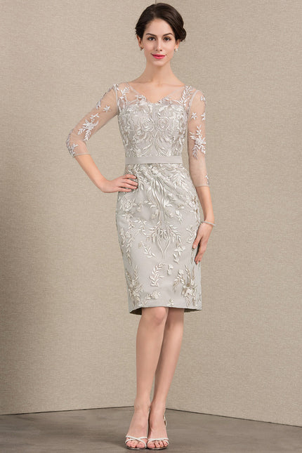 Robe Fourreau Élégance Grise - gallery 5