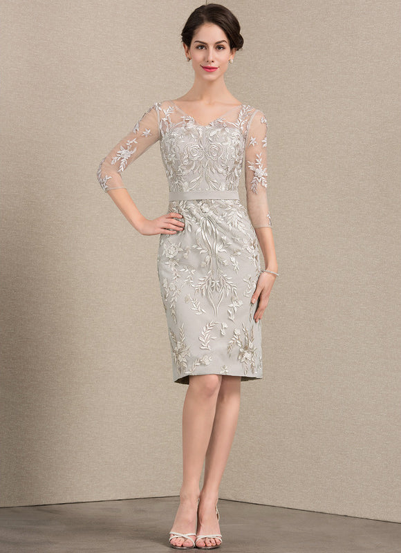 Robe Fourreau Élégance Grise - gallery 5