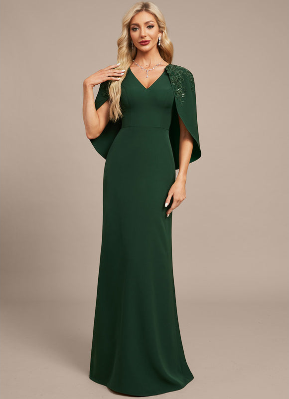 Robe Fourreau Longue Émeraude - gallery 2