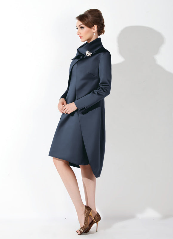 Robe Fourreau Bleu Nuit Chic - gallery 4