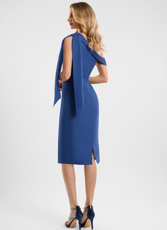 Robe Fourreau Bleue Élégante - gallery 4