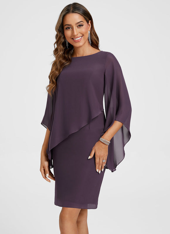 Robe Fourreau Violette - gallery 3