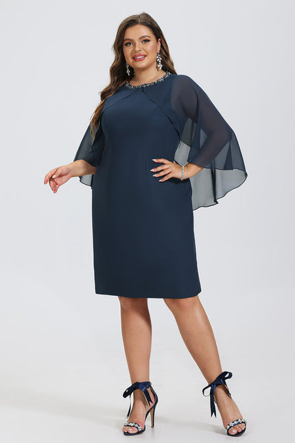 Robe Fourreau Velours Nocturne - gallery 6