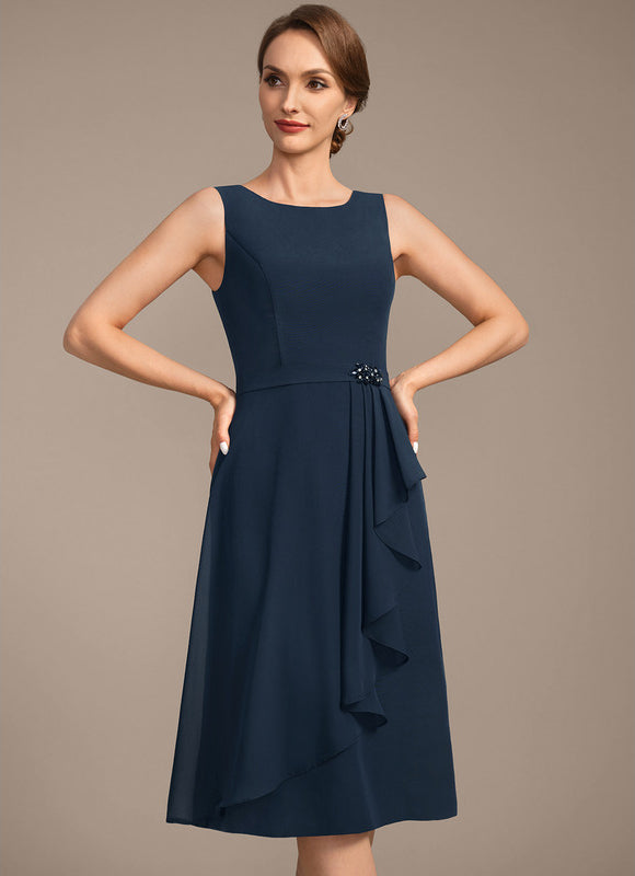 Robe Fourreau Chic Drapé Perlé - gallery 6