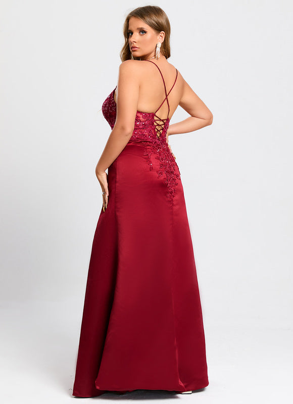 Robe Fourreau Sirène Satinée - gallery 8