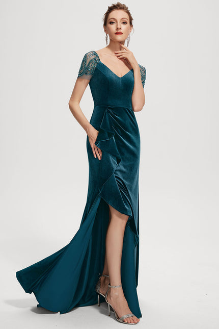 Robe Fourreau Velours Élégant - gallery 3