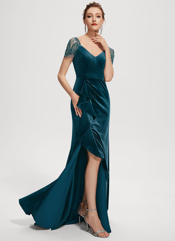 Robe Fourreau Velours Élégant - gallery 3