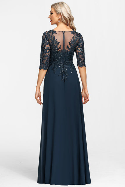 Robe Fourreau Marine Élégante - gallery 6