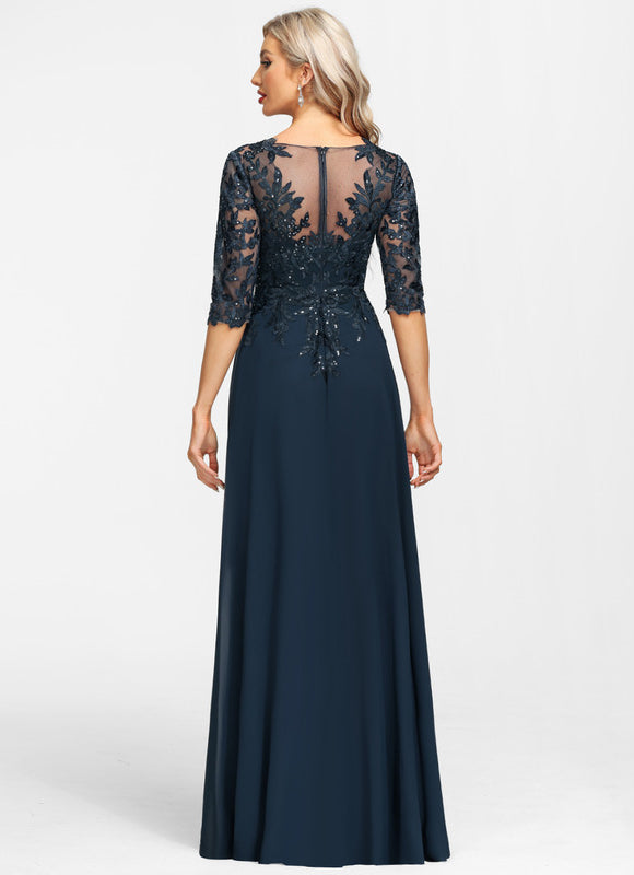 Robe Fourreau Marine Élégante - gallery 6