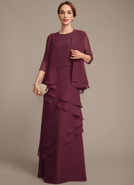 Robe Fourreau Cascade Bordeaux