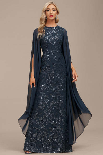 Robe Fourreau Éclat Marine