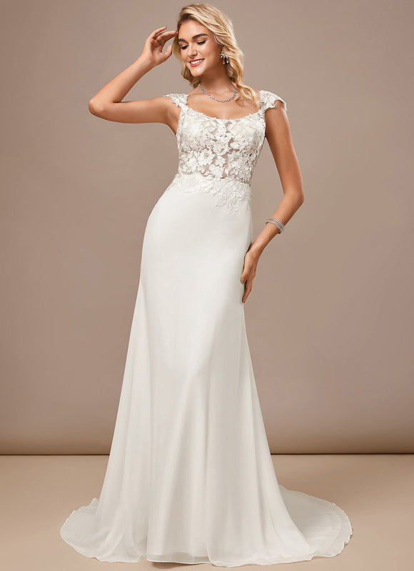 Robe Mariee Fourreau Dentelle - gallery 1