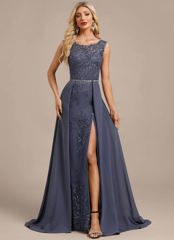 Robe Fourreau Longue Élégante Brodée - gallery 2