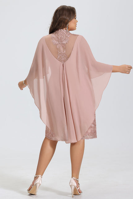 Robe Fourreau Rose Velouté - gallery 5