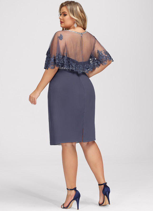 Robe Fourreau Nuit Marine Chic - gallery 9