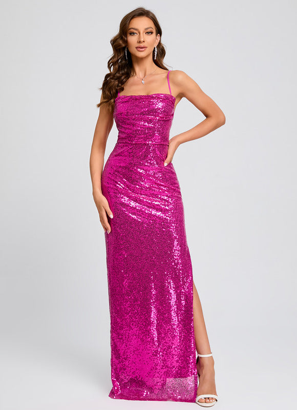 Robe Fourreau Pailletée Ajustée - gallery 9
