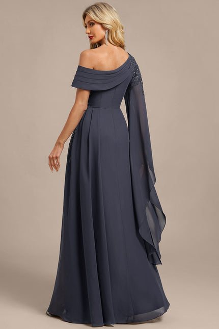 Robe Fourreau Longue Asymétrique Élégante - gallery 6