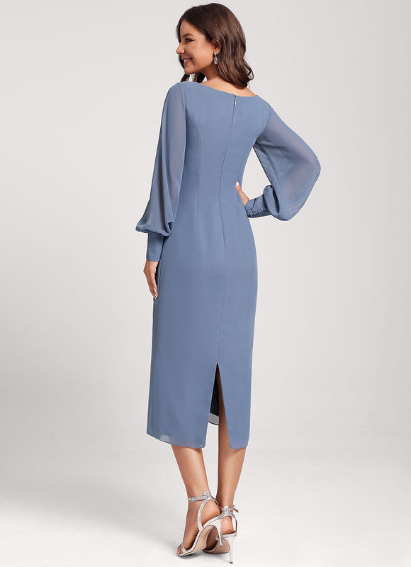 Robe Fourreau Fluide Framboise - gallery 6