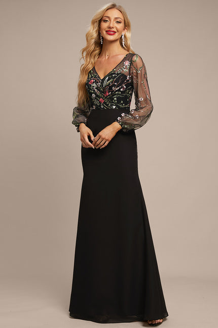 Robe Fourreau Florale Transparente - gallery 5