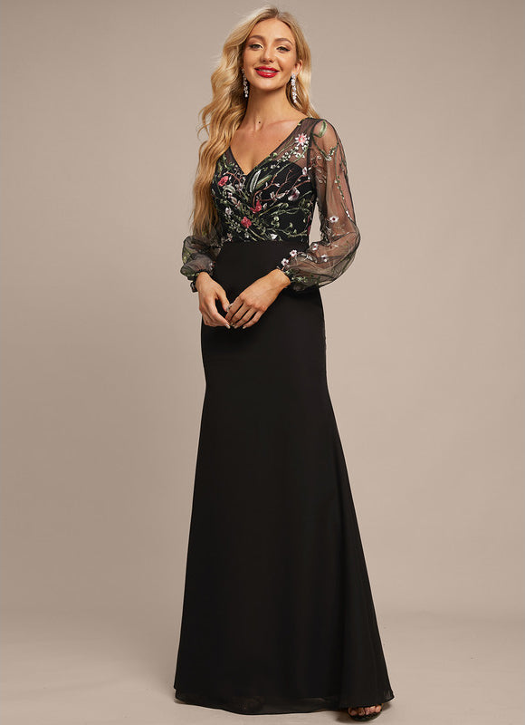 Robe Fourreau Florale Transparente - gallery 5