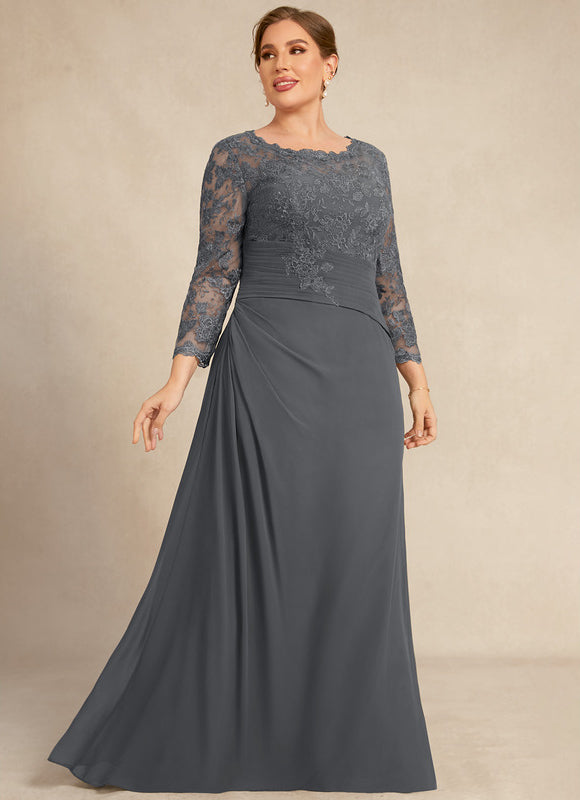 Robe Fourreau Dentelle Grise - gallery 4