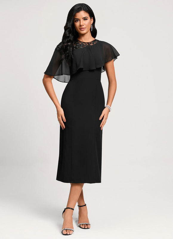 Robe Fourreau Noire Élégante