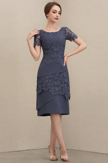 Robe Fourreau Dentelle Charbon - gallery 4