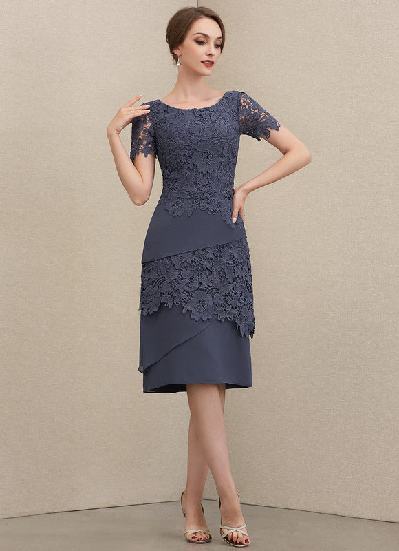 Robe Fourreau Dentelle Charbon - gallery 4