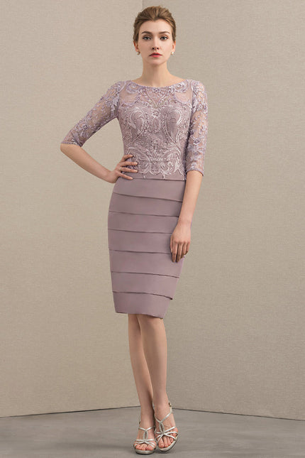 Robe Fourreau Lilas Élégante - gallery 4