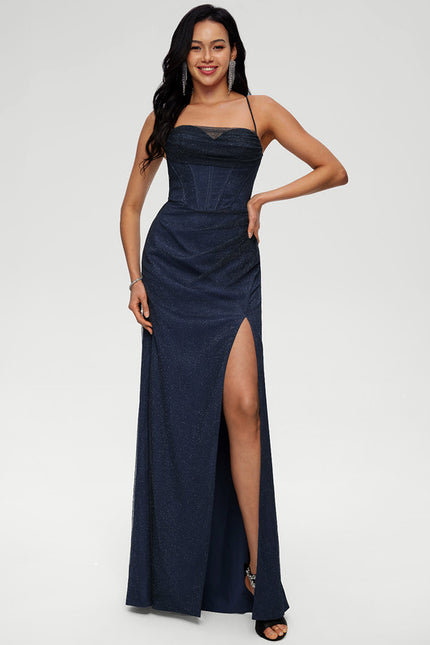 Robe Fourreau Scintillante Évasée - gallery 1