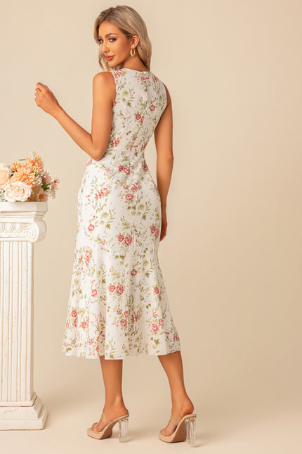 Robe Fourreau Midi Florale Élégante - gallery 9