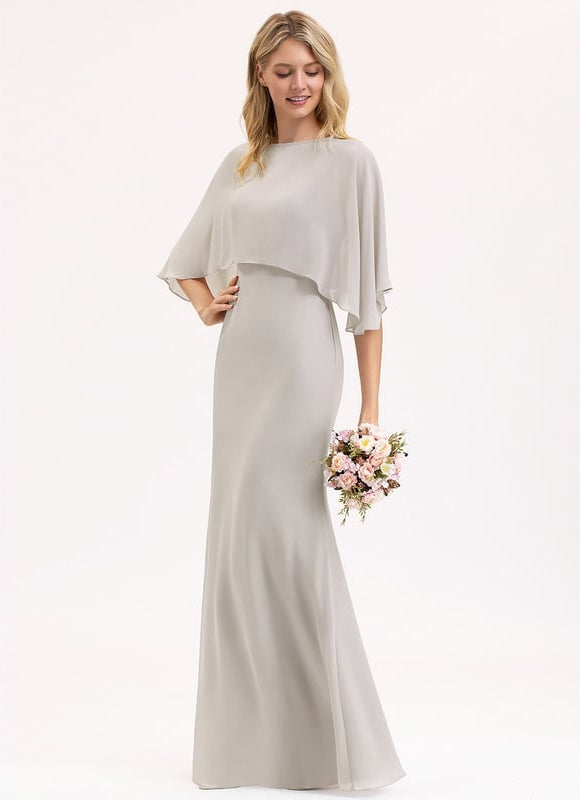 Robe Fourreau Mousseline Élégante - gallery 1