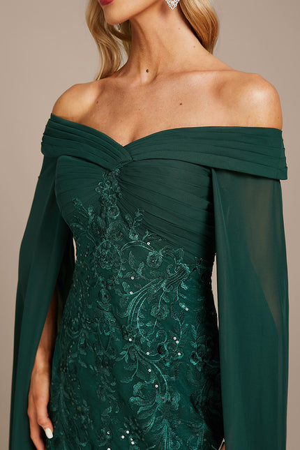 Robe Fourreau Émeraude Couture - gallery 6