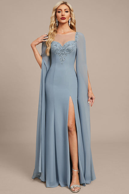 Robe Fourreau Fluide Azur