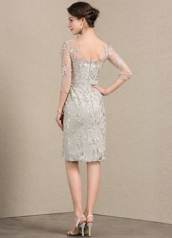 Robe Fourreau Élégance Grise - gallery 7