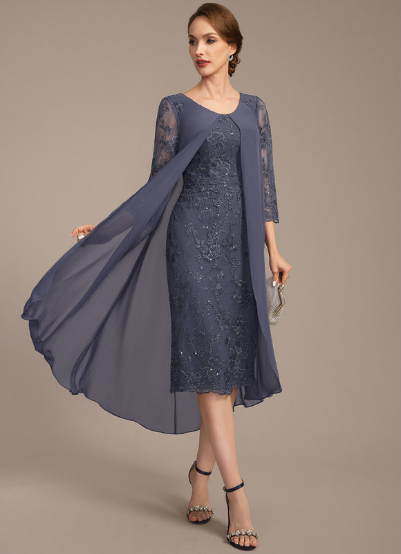 Robe Fourreau Mousseline Brodée - gallery 5