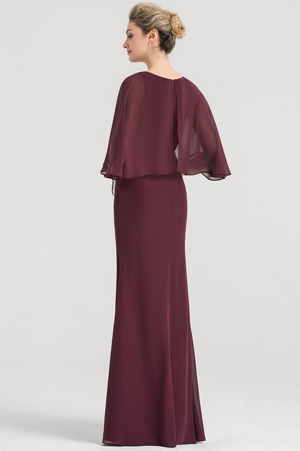 Robe Fourreau Bourgogne Élégant - gallery 2