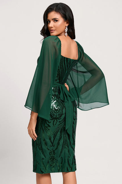 Robe Fourreau Émeraude Scintillante - gallery 5