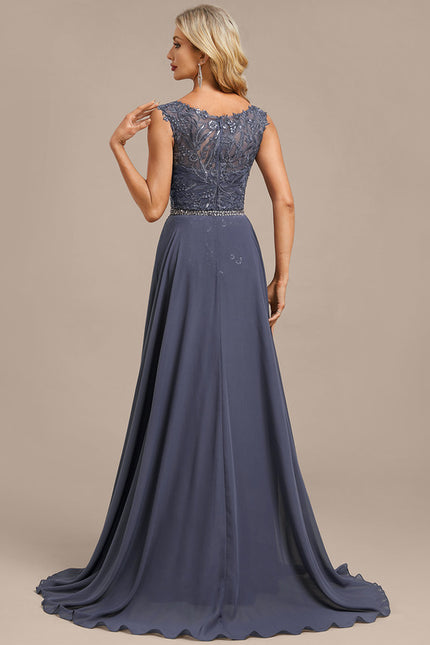 Robe Fourreau Longue Élégante Brodée - gallery 4