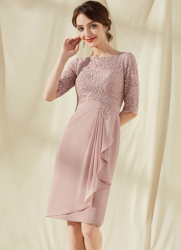 Robe Fourreau Rose Raffinée