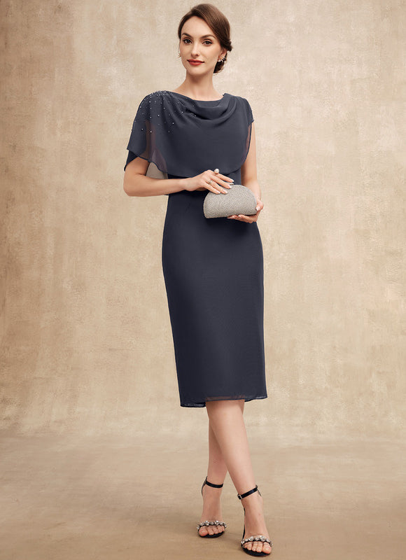 Robe Fourreau Élégante Grise