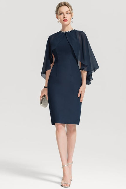 Robe Fourreau Velours Nocturne