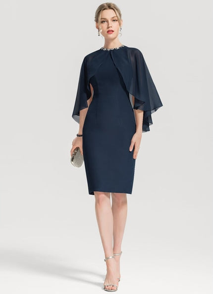 Robe Fourreau Velours Nocturne