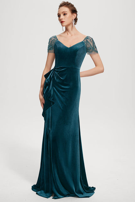 Robe Fourreau Velours Élégant - gallery 6