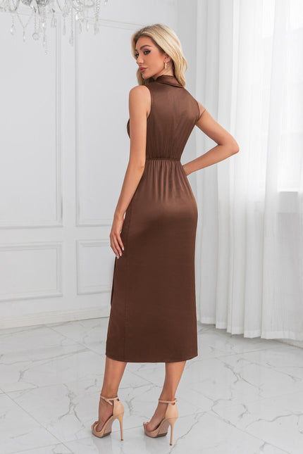 Robe Fourreau Marron - gallery 1