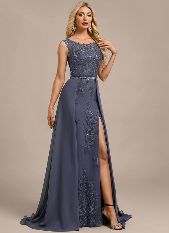 Robe Fourreau Longue Élégante Brodée - gallery 3