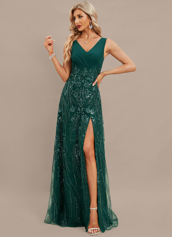 Robe Fourreau Élégante Bleu Nuit - gallery 2