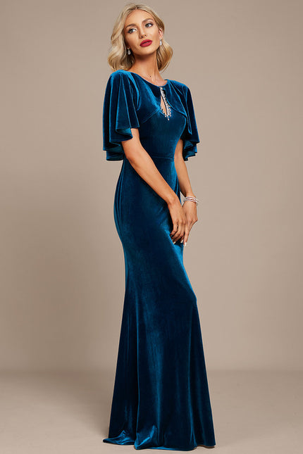 Robe Fourreau Velours Élégante - gallery 4